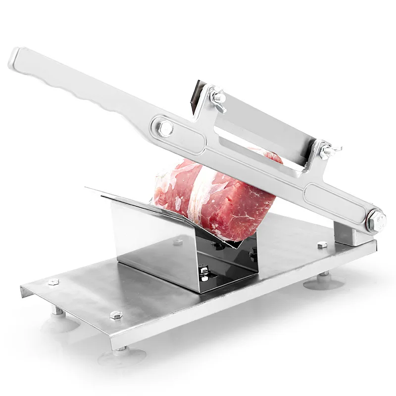 

Stainless Steel Manual Meat Slicer Machine Mutton Meat Cutter Commercial Household Frozen Meat Cutter Vegetable Fruit Planer