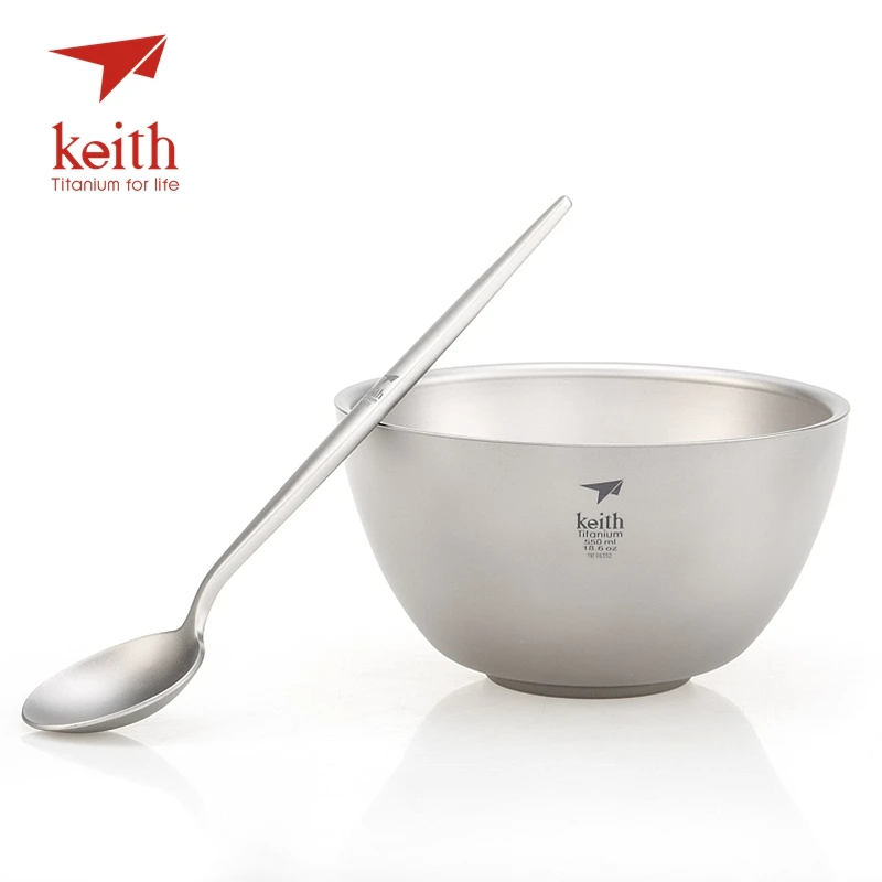 Портативная ложка Keith Titanium Ультралегкая столовая Посуда Для Путешествий Походов