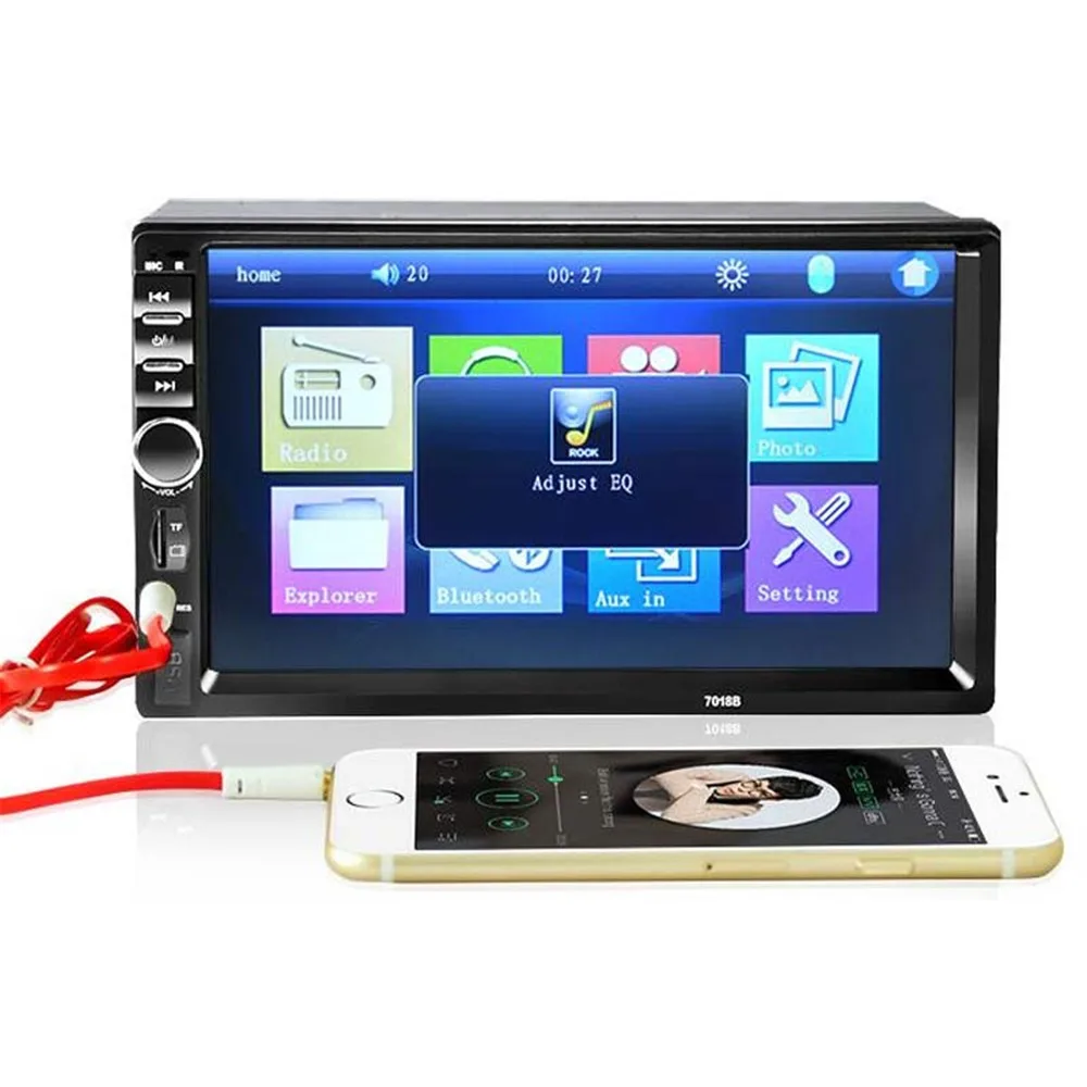 Brand New Vehicle Audio DVD Player 7018B 2DIN car Bluetooth Audio 7" HD