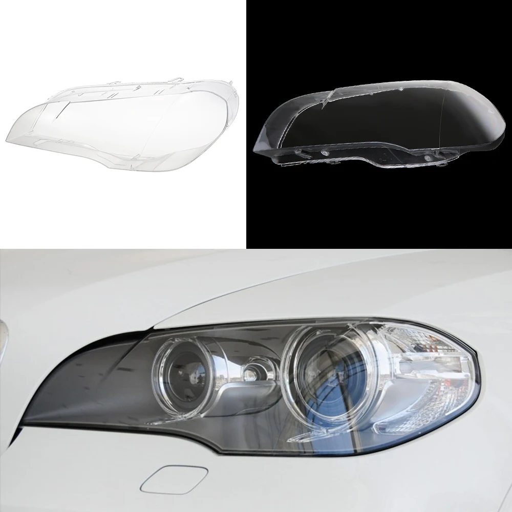 ABS пластиковая фара Прозрачная крышка объектива Прозрачная крышка лампы абажур яркий для BMW X5 E70 2008-2013(правый и левый