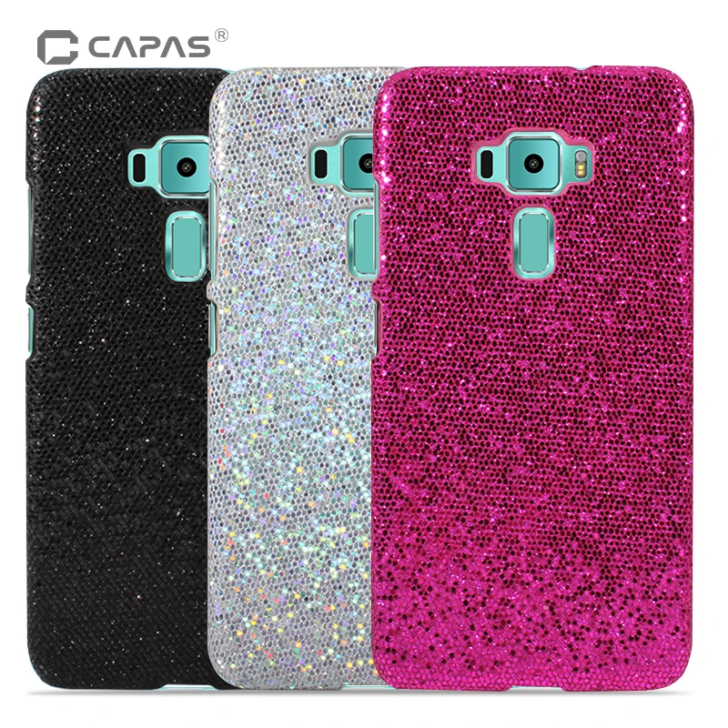 

For Asus Zenfone 3 ZE552KL Case Cover Original CAPAS Hard PC 3D Carbon Fiber Bling Case for Zenfone3 ZE552KL Cover Shockproof
