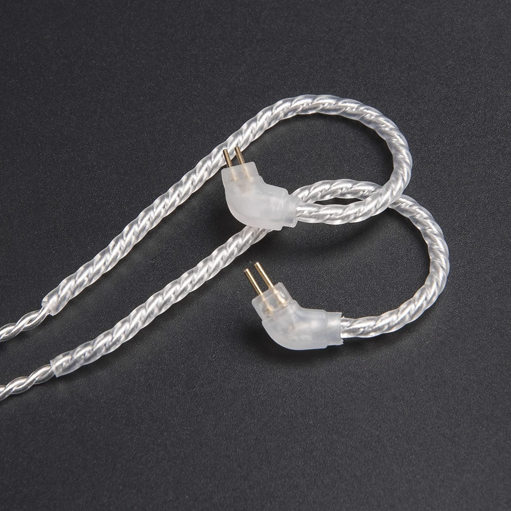 Newest TRN V10 Replacement Cable 2Pin Upgraded Plated Silver Cable Use For TRN V10 RT-1 TFZ 2PIN TYPE