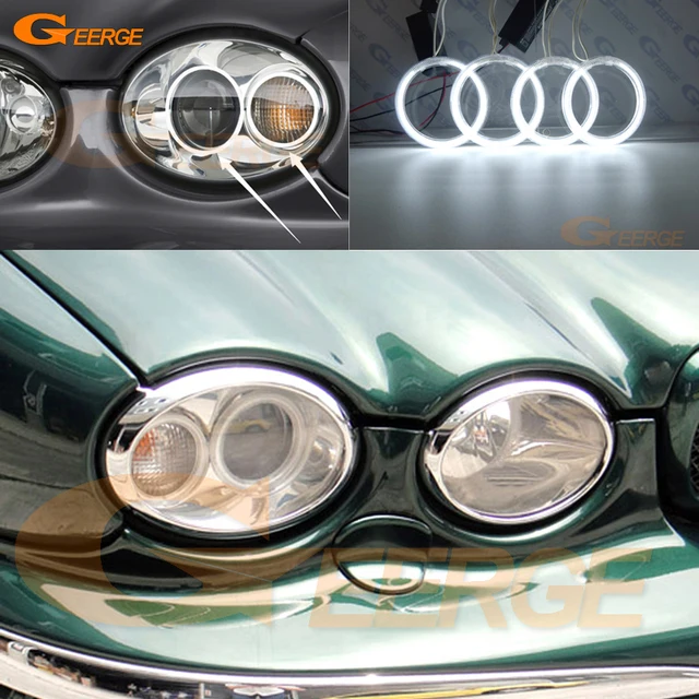 For JAGUAR X Type 2002 2008 Headlight Excellent 4pcs rings Ultra bright