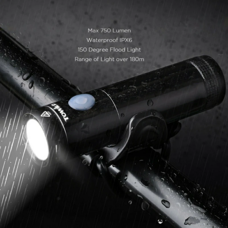 Flash Deal TOWILD Bicycle Front Light Power Bank Waterproof USB Rechargeable Bike Light Side Warning Flashlight 750 Lumen 2600mAh 6 Modes 2 Flash Deal TOWILD Bicycle Front Light Power Bank Waterproof USB Rechargeable Bike Light Side Warning Flashlight 750 Lumen 2600mAh 6 Modes 2