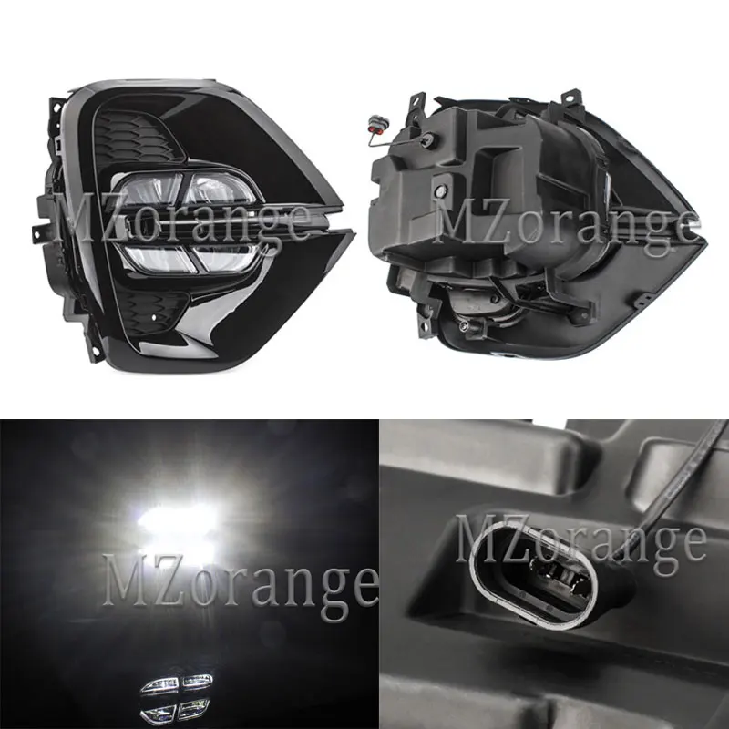 

MZORANGE 1 Pair Daytime Running Light White For Kia sportage 2019 LED Day Light DRL Front Bumper Head Fog Lamp Car Styling