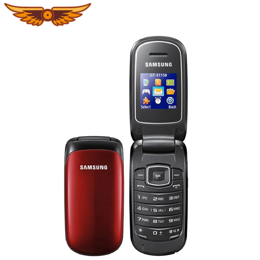 Samsung E1150 разблокированный E1151 GSM 1,43 дюйма 800 мАч Mini-SIM многоцветный отремонтированный старый флип мобильный телефон