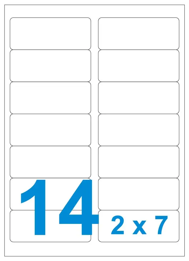 Eceran 420 Pcs/lot 9.8*3.81 Cm Yang Rouned Square Self-Adhesive Sticker Label A4 Kertas Kraft Kertas Cetak cocok Laser Inkjet Printer