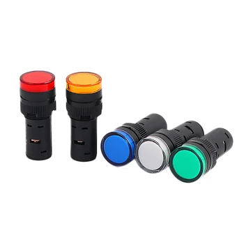 

Panel LED Pilot Red Blue White Green Yellow Mount LED Power Indicator Pilot Signal Light Lamp Illumination Colorful Convenient