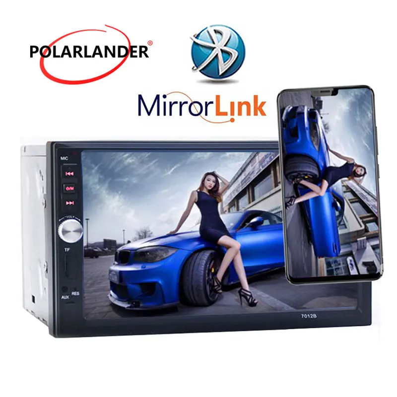 

New Car Audio MP4 MP5 player USB SD AUX FM 12V Bluetooth 7 inch Rearview Camera 2 Din Stereo Car Radio Touch screen Mirror Link