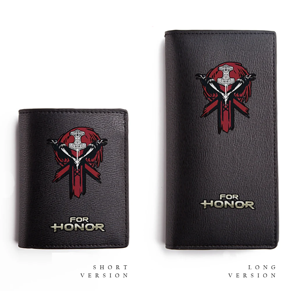

Zshop Glory For Honor Viking Knight PC Game Wallet PU Leather Fashion Men Brand Design Wallets Business Long Zipper Purse