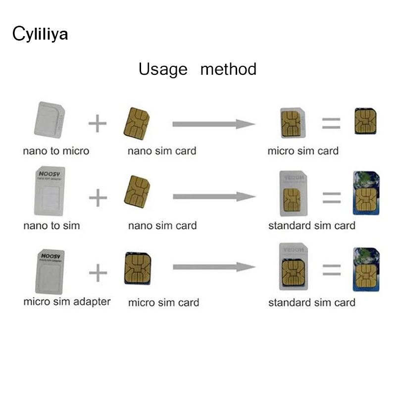 Хорошее Кол-во 4в1 Noosy Nano адаптер sim-карты+ адаптер Micro sim-карты+ стандартный адаптер sim-карты для телефона 1000 компл./лот = 4000 шт