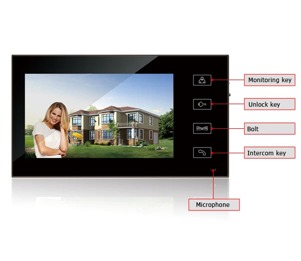 7 дюймов сенсорный экран цветной видео телефон двери дверной звонок Домофон Электрический магнитный замок система 700TVL RFID доступ HD камера CCTV