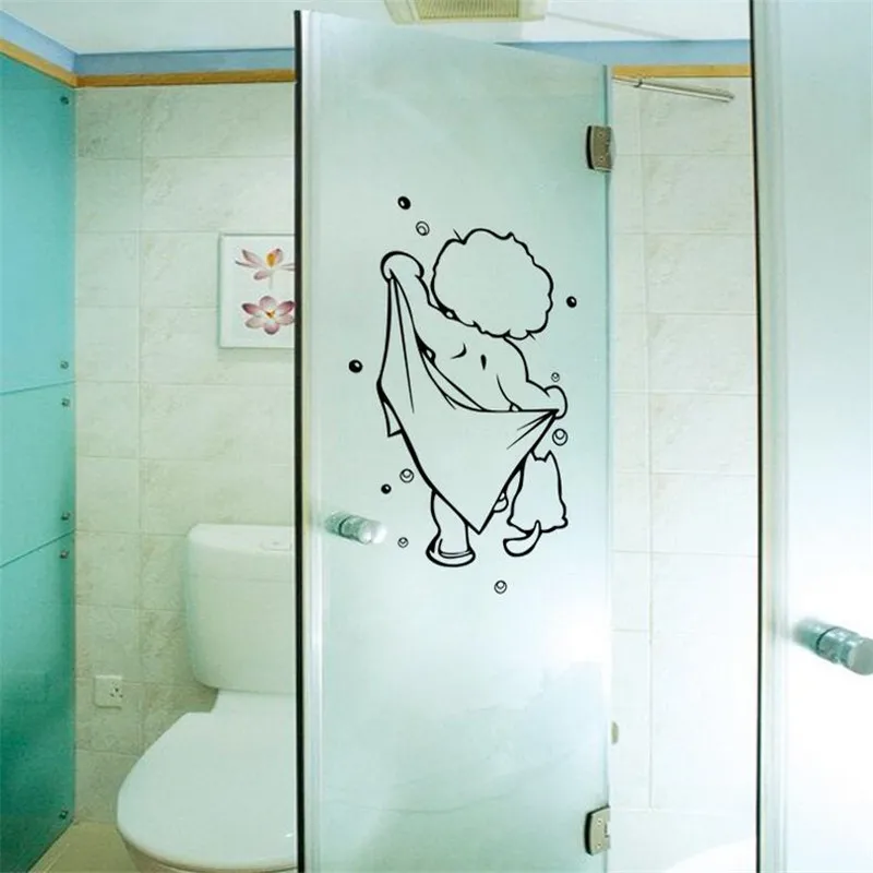 Nette Baby Love Dusche Glastur Aufkleber Wandaufkleber Kinder Wasserdichte Abnehmbare Badezimmer Dekoration Aufkleber Wall Sticker Bathroom Decordoor Sticker Aliexpress