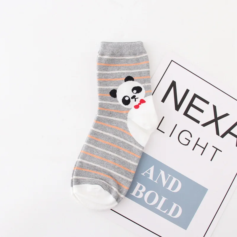 Autumn Winter Women's Socks Cotton Cartoon Animal Series Cute Harajuku Panda Cat Socks For Female Meias Funny Christmas Socks