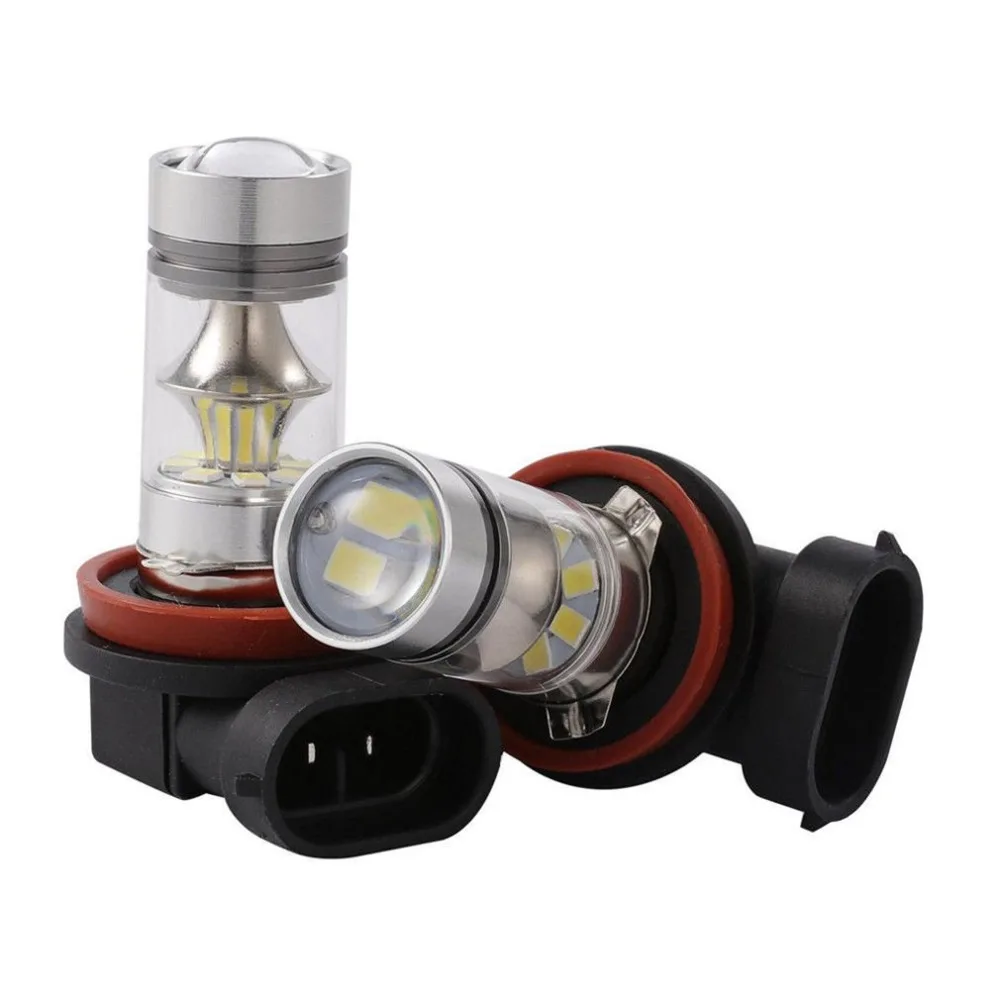 2x H8 H9 H11 H16 6000K White 100W CREE LED Headlight Bulbs Kit Fog Light DRL