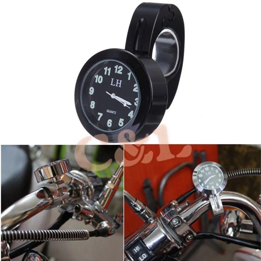 7 8 quot 1 quot universal motorcycle motorbike bike handlebar bar mount clock waterproof in side mirrors 7 8 quot 1 quot universal motorcycle motorbike bike handlebar bar mount clock waterproof in side mirrors