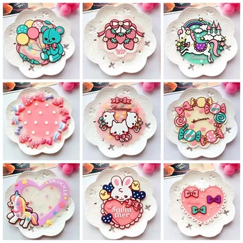 

Cute Cartoon Silicone Coasters Strawberry Pattern Round Coasters Creative Fashion Anti-scalding Cup Mat A12