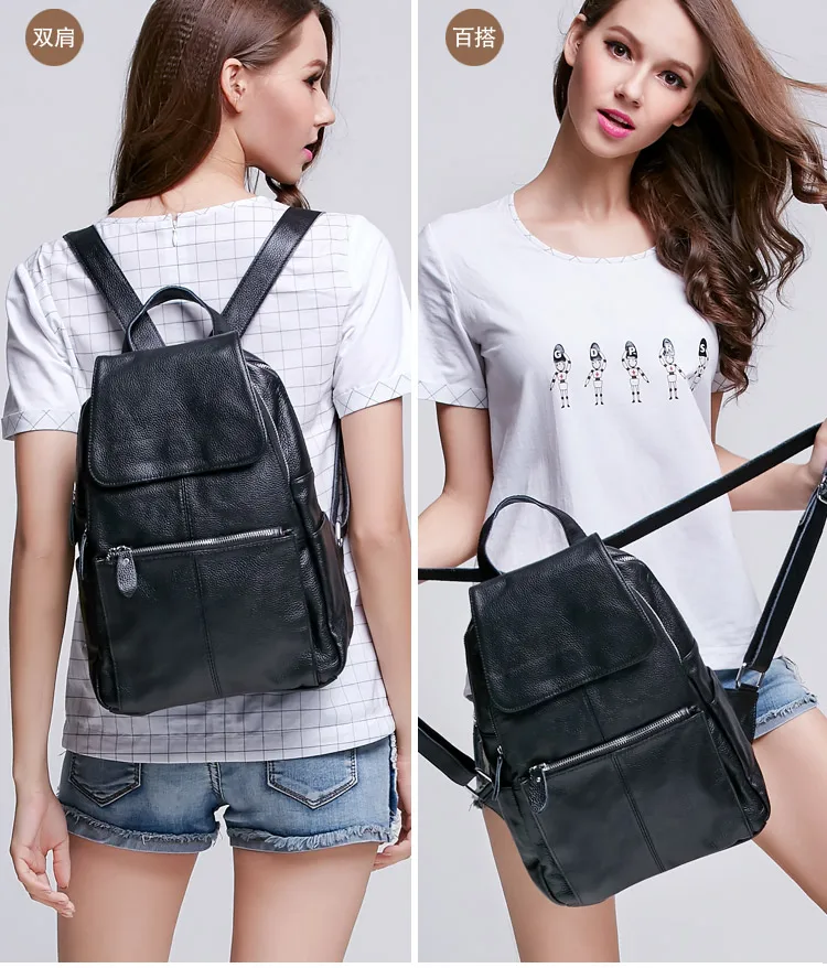 genuine leather women backpack  (7)
