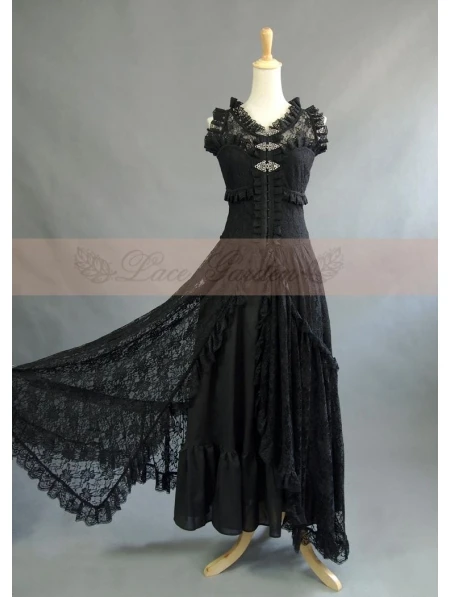 black lace victorian dress