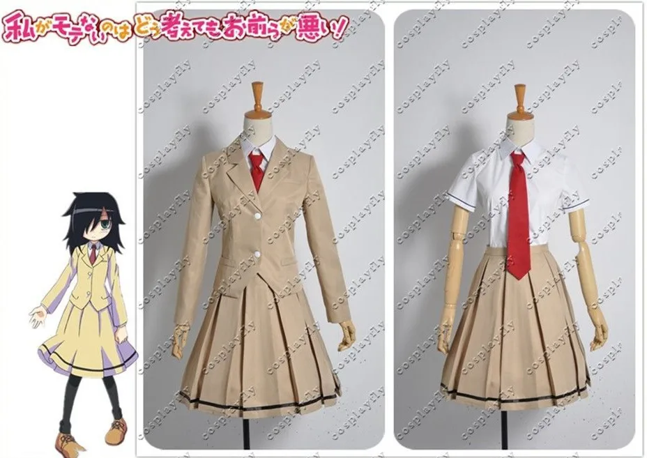 WataMote Tomoko Kuroki Dress Cos Uniform Clothing Cosplay Costume WataMote Tomoko Kuroki Dress Cos Uniform Clothing Cosplay Costume