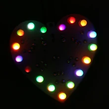 New Electronic Fun Colorful-RGB LED DIY KIT 18 LEDs Heart-Shaped Flashing Light Birthday Gift