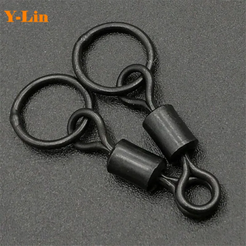 

20XCarp fishing Big eye ring with UK8 rolling swivels flexi ring quick change swivels for chod snaps screw