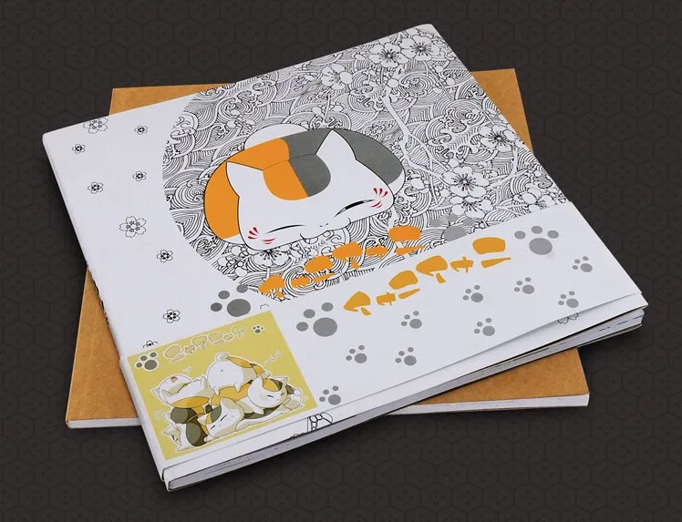 Милые кавайные Японские Аниме для взрослых раскраска Нацумэ раскраска для детей и взрослых Рисование антистрессовая раскраска книга