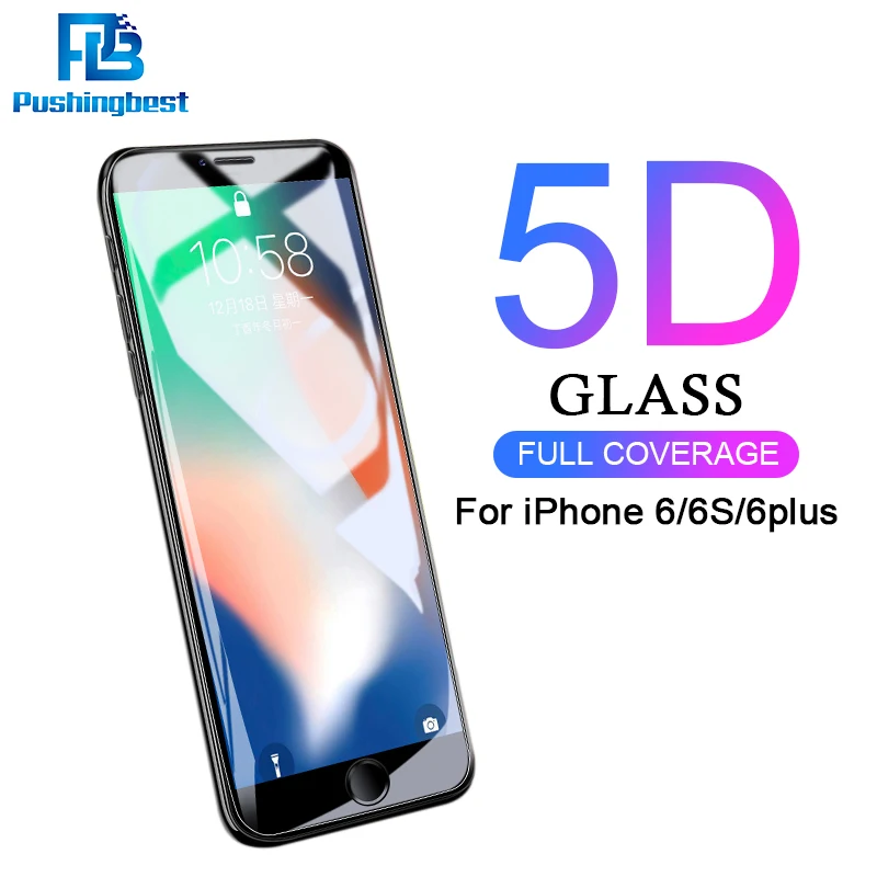5D Full Glass cover For iPhone 6s Screen Protector iPhone6plus protection Film | Мобильные телефоны и аксессуары
