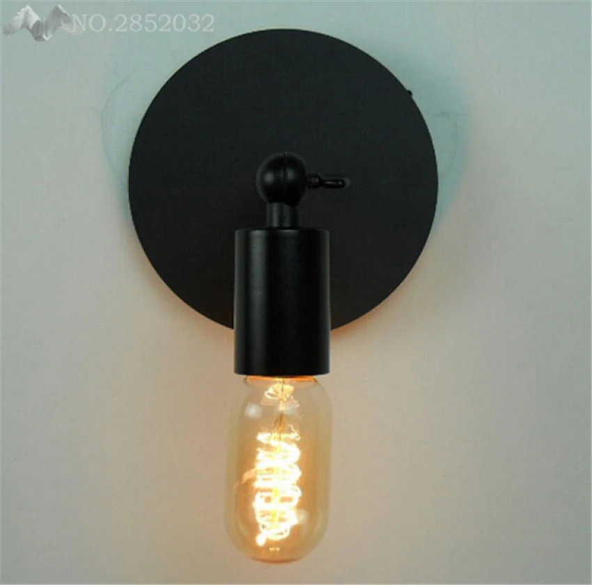 

retro Simple Loft Style Industrial Vintage Wrought Iron Wall Lamp Bedroom Shower Room Stairs Aisle Decoration Wall Light