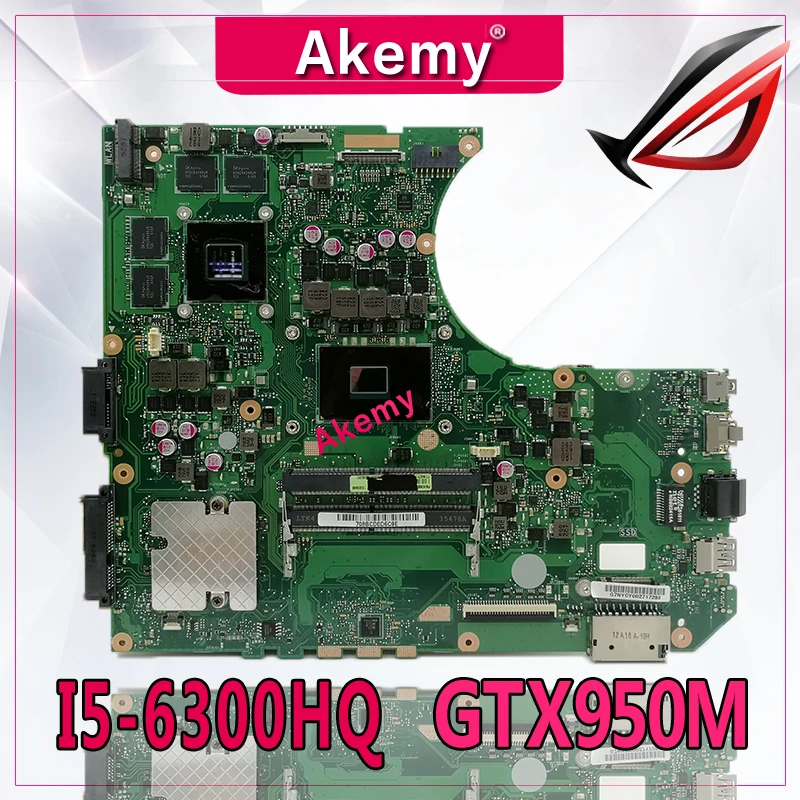 Akemy N552VX материнская плата для ноутбука For Asus VivoBook Pro N552V N552 Тесты оригинальная I5 6300HQ
