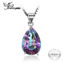Jewelrypalace pear 4.5ct genuino rainbow fuego mystic topaz colgante para las mujeres joyería de plata esterlina del sólido 925 no incluye la cadena