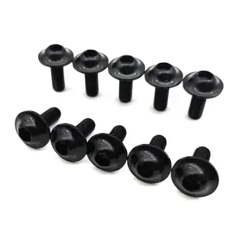 

10pcs Motorcycle Bolts Screw M5 x 16 mm Aluminum adornment Bolts Red Anodised 16 mm Bolts Black Screws M5 Cap Head