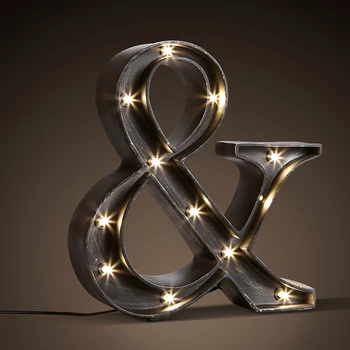 

Retro table lamp Rural loft personality retro do old bar restaurant clothing store resin decorative letter desk lamp ZA FG278