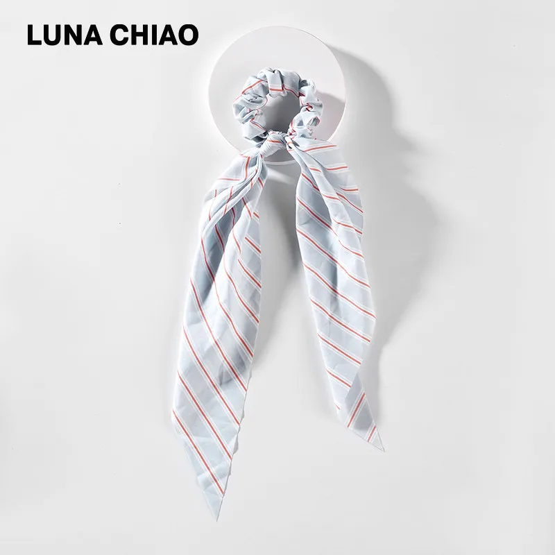 LUNA CHIAO Fashion Women Hair Accessories Hair Tie Ponytail Holder Fabric Hair Scarf Scrunchies