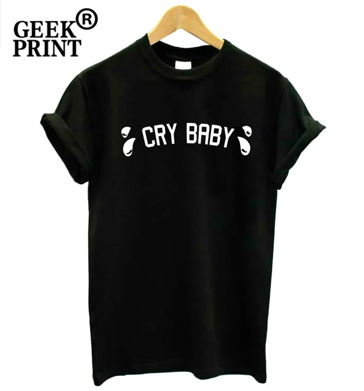 Women Cry Baby crybaby Logo tshirt Blogger Funny tShirt Lady Top Tee Fangirl Gifts Dropshipping | Женская одежда