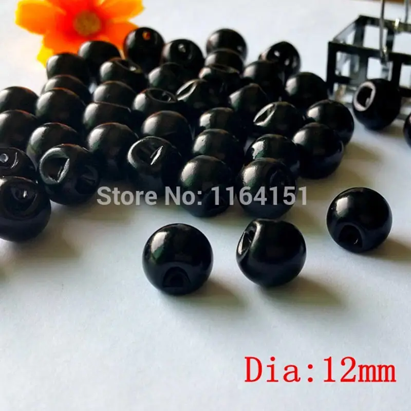 50pcs/lot bulk black pearl button 8mm/10mm/12mm plastic imitation pearl button garment sewing decoration accessories