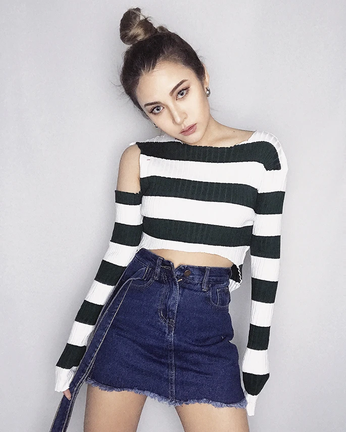 

2019 New Style Spring and Summer Wild Side Knotted High Waist Half-length Denim Skirt Bow Tie Denim Skirt Anti-glare Skirt