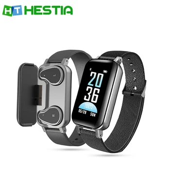 

T89 Smart Watch Men/Women Fitness Bracelet Heart Rate Monitor Wireless Bluetooth Earbud Waterproof Smart Bracelet VS Mi Band