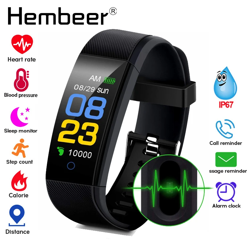

Smart Health Bracelet Blood Pressure Measurement Heart Rate Smart Band Fitness Tracker for iPhone Huawei pk fitbits mi band 3 m3