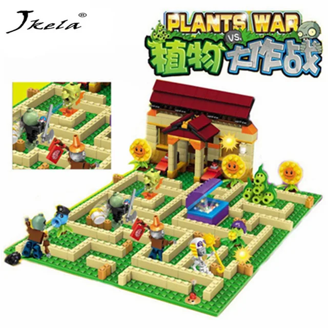 Special Price [New] 2 style plants vs zombies can shoot struck game action toys & figures Building Blocks Bricks Compatible Legoingly gifts
