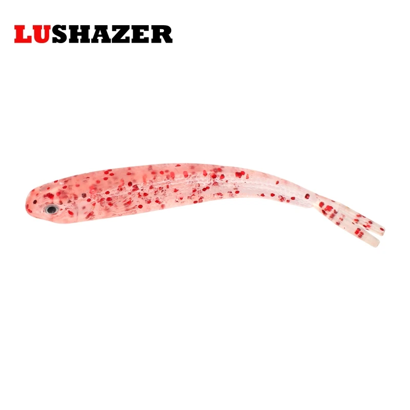 

5pcs/lot LUSHAZER soft fishing lures 7.6cm 2.3g silicone bait wobbler fishing isca artificial lote angeln wobbler sea fishing