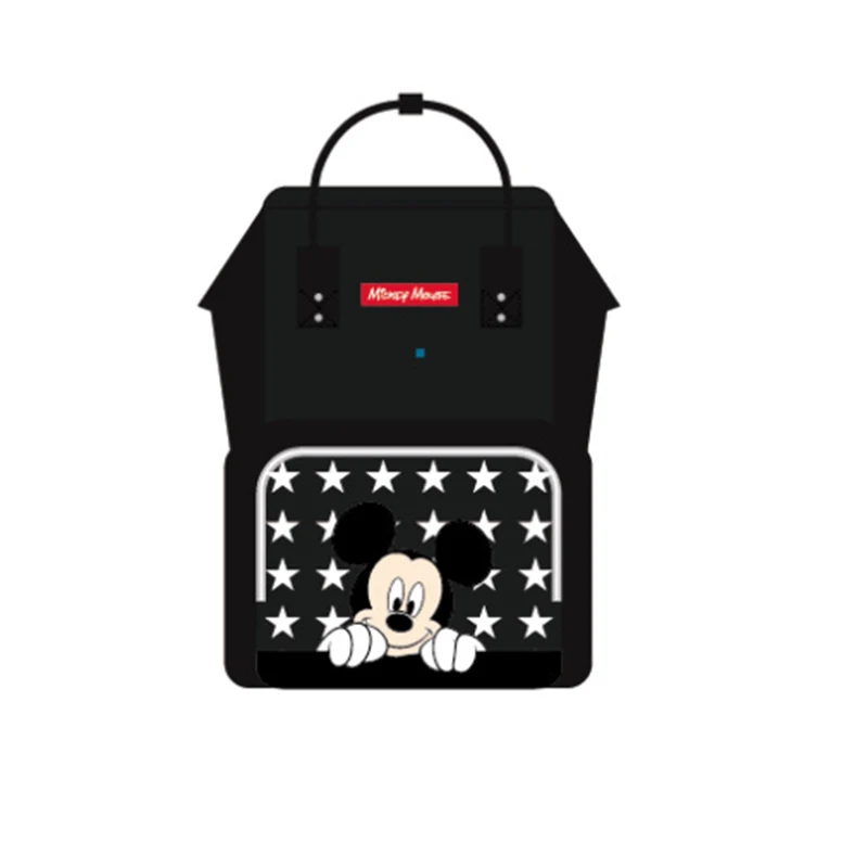 

Disney Diaper Bag Backpack Bolsa Maternidade Waterproof Stroller Bag USB Baby Bottle Warmer Mickey Minnie Travel Mummy Backpack