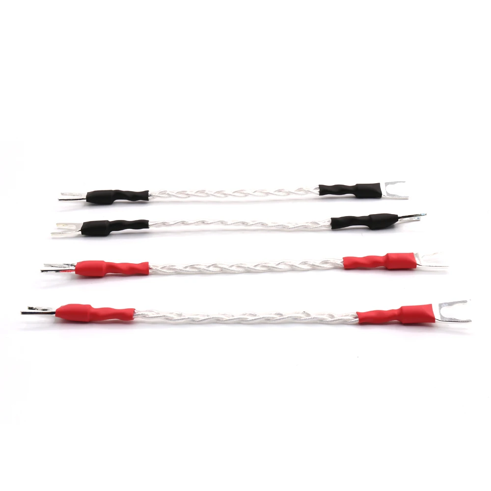 Hifi Speaker Jumper HIFI Budweiser Silver plated Y spade terminal Canare  Cable 1set| | - AliExpress