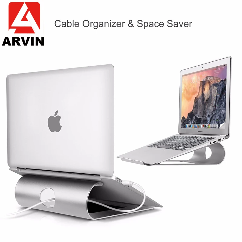 Цена Arvin алюминиевый держатель для планшета, ноутбука, подставка для Macbook Air Pro retina 11 12 13 15 дюймов, охлаждающая подставка для ноутбука hp Dell