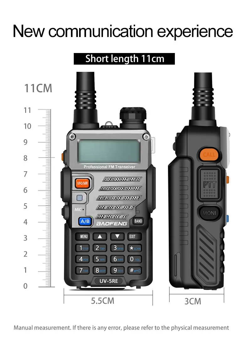 Baofeng UV-5RE рация Dual Band UV5RE CB радио 128CH VOX Сталь корпус Любительское радио Профессиональный трансивер двухстороннее радио