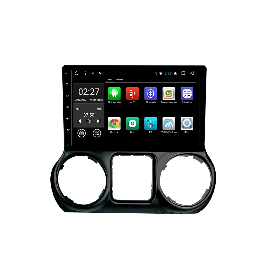 Perfect Asvegen Touch Screen  Android 7.1 Quad Core Car Radio Navigation Stereo Headunit WIFI 4G Media DVD Player For Jeep Wrangler 2011 2
