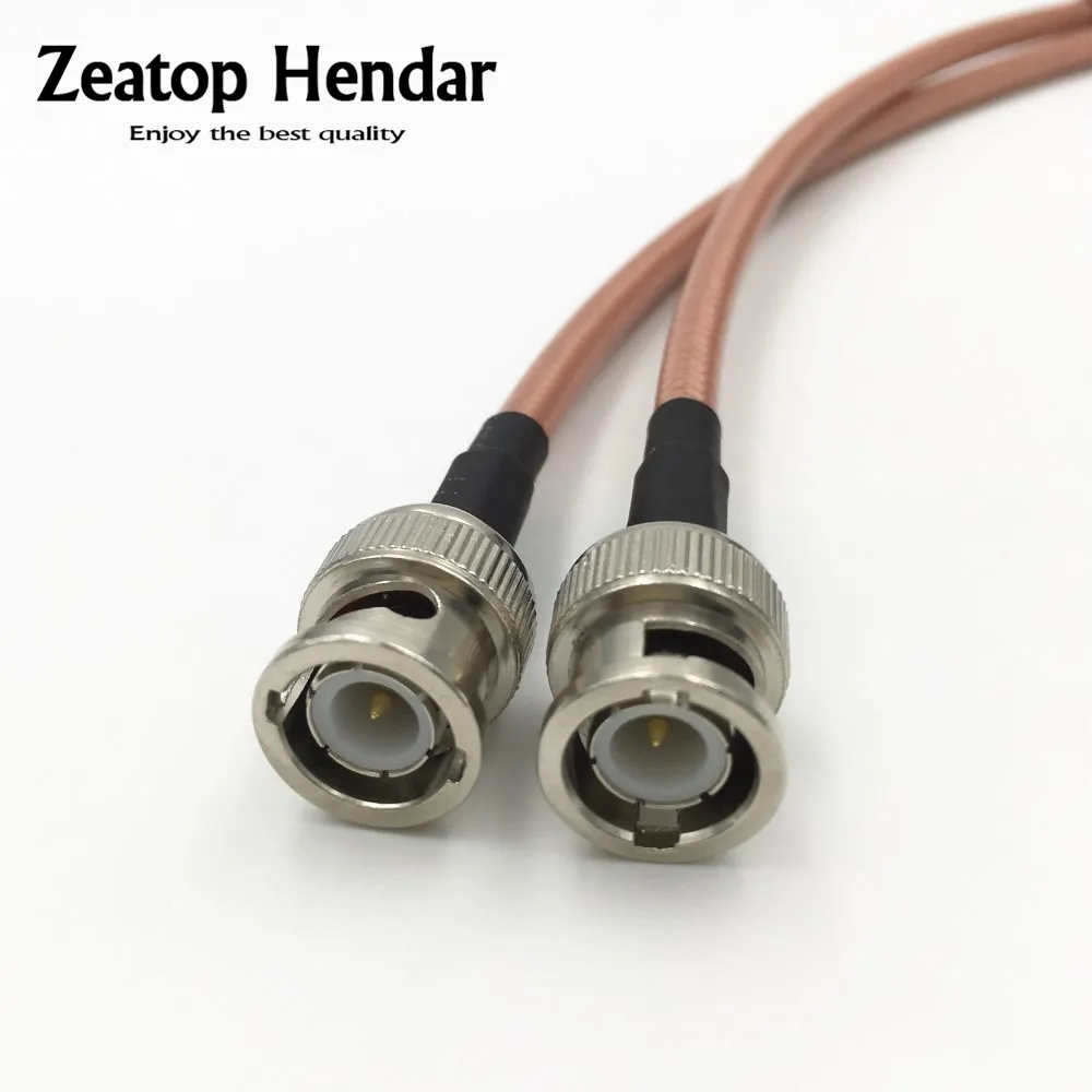 10Pcs RG142 Low Loss Cable BNC Male Plug to BNC Male Straight Jack RF