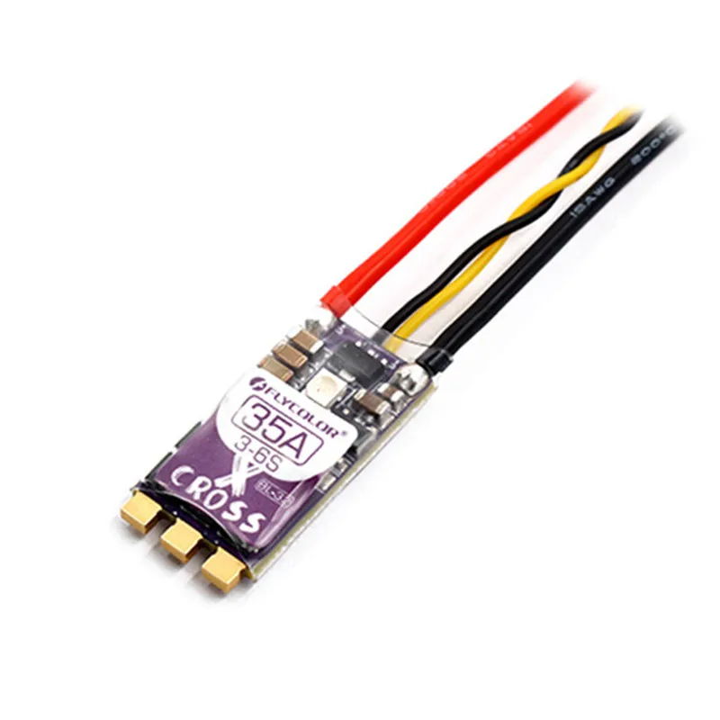 Flycolor X-Cross 35A BLheli_32 с диагональю экрана 3-6 S DShot1200 Brushless ESC с светодиодный свет для беспилотная камера д/у с видом от первого лица игрушка «сделай сам Запчасти Аксессуары
