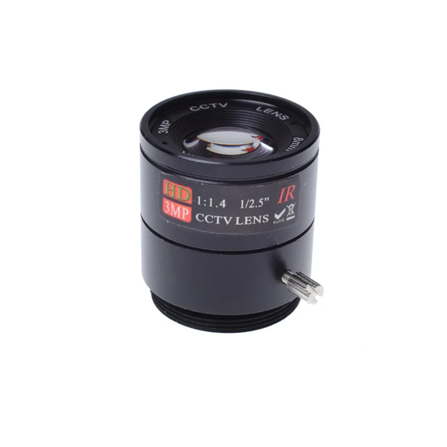 cctv объектив 8 мм 40 градусов 1/2. " 3MP F1.4 фиксированный CS Mount Mega lens 1080P HD cctv объектив для камеры видеонаблюдения