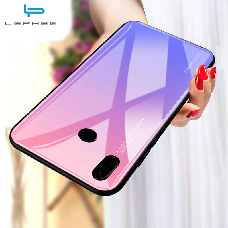 

Gradient Tempered Glass Case For Xiaomi Redmi Note 7 5 6 Pro Pocophone F1 Mi8 Mi A2 Lite 6X 5X A1 Mi9 SE Cover Protective Fundas